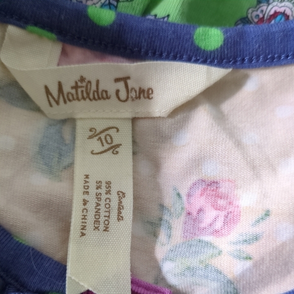 Matilda Jane Choose Your Own Path Setting Sun Tunic Cardigan Size 10 Mixed Print - Picture 7 of 8
